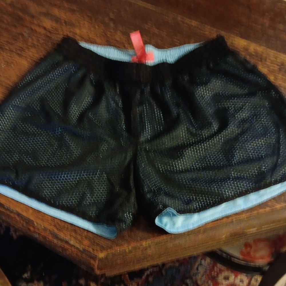 Black and Blue Athletic Shorts for Active Wear